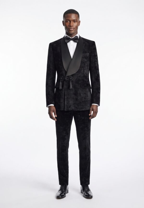 Corduroy black suit