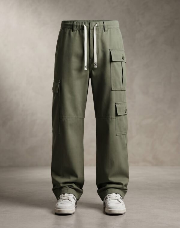 Green barrel pants