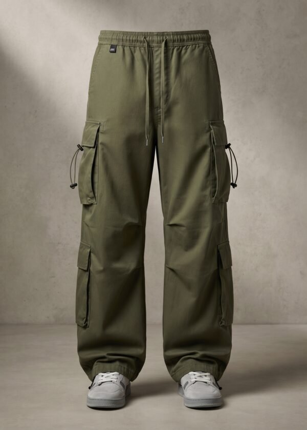 Green barrel pants