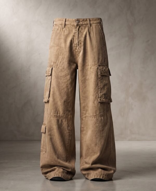 Brown barrel pants